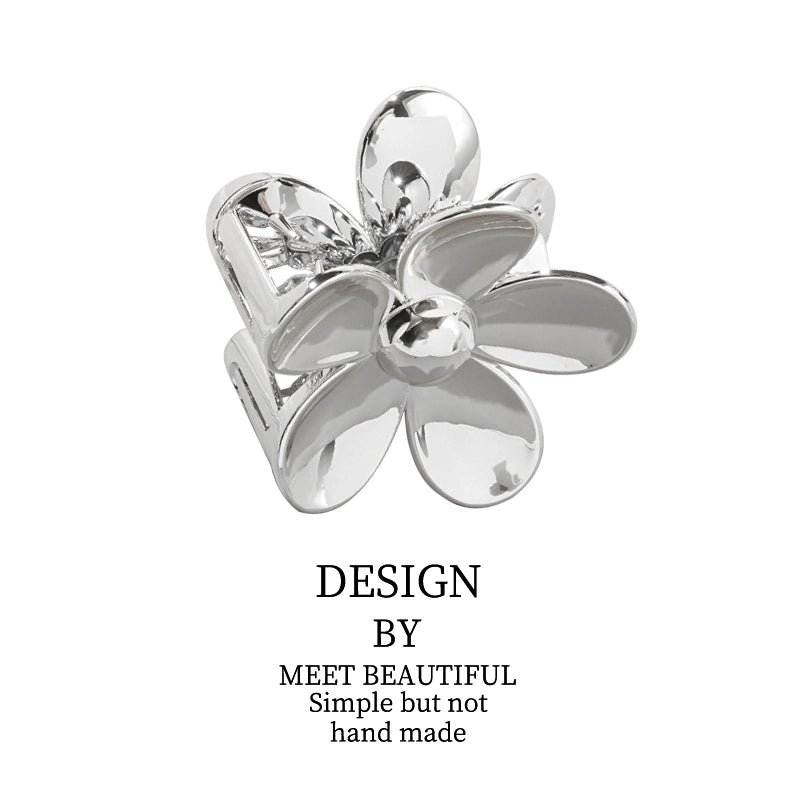 Europe And America Metal Feeling Plumeria Rubra Grip Holiday Hot Selling Glossy Flowers Hair Jaw Clip Grip Updo Shark Clip Hair Accessories