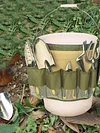 Sogaml Bucket Tools Organizer, Oxford Cloth Bag with Hook Heavy Duty Storage Bag Fits on 5 Gallon Bucket Ten-Compartmen Organizer Hold for Garden Tool, Acid green, 201126QY02-10058-1455555881