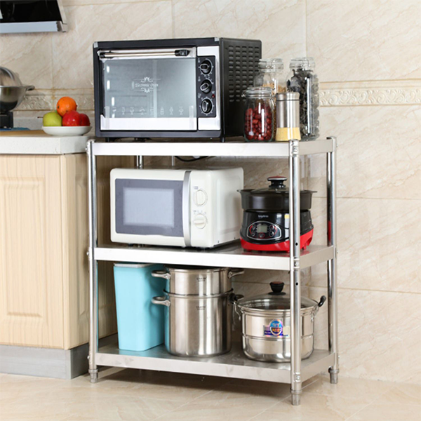 GLVEE Kitchen Shelving Cabinet Three-Layer Hearth Rack