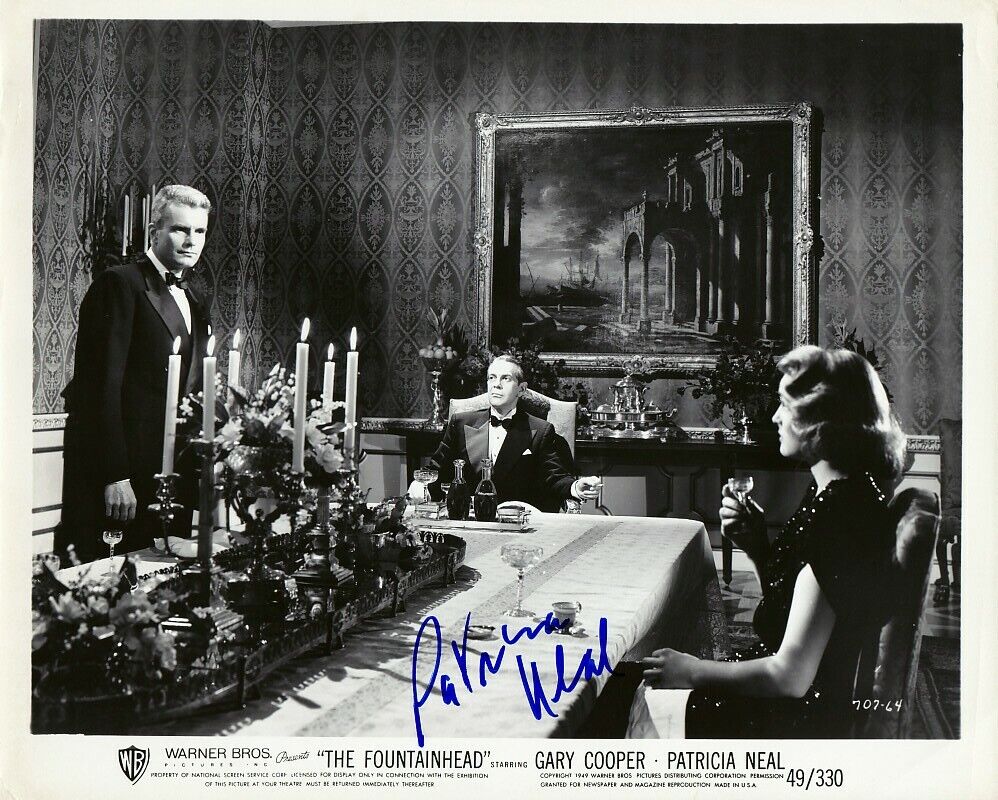 PATRICIA NEAL signed THE FOUNTAINHEAD 8x10 w/ coa VINTAGE 1949 WARNER BROS STILL