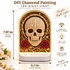 DIY Diamond Art LED Night Light &ndash; Light-Up Table Decor, Double-Sided Printed DIY Crystal Pearl Painting Decoration for Holiday & Gifts(Skull)