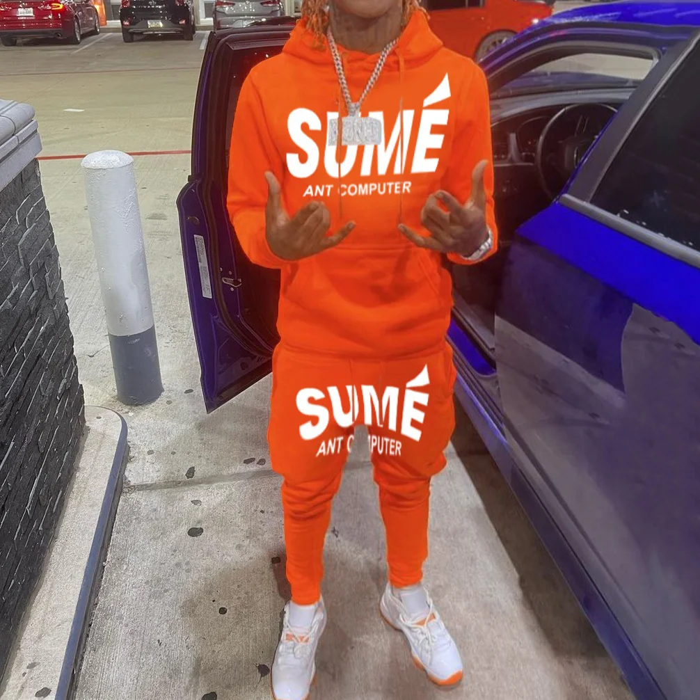 Casual Letters Print Two-Piece Set