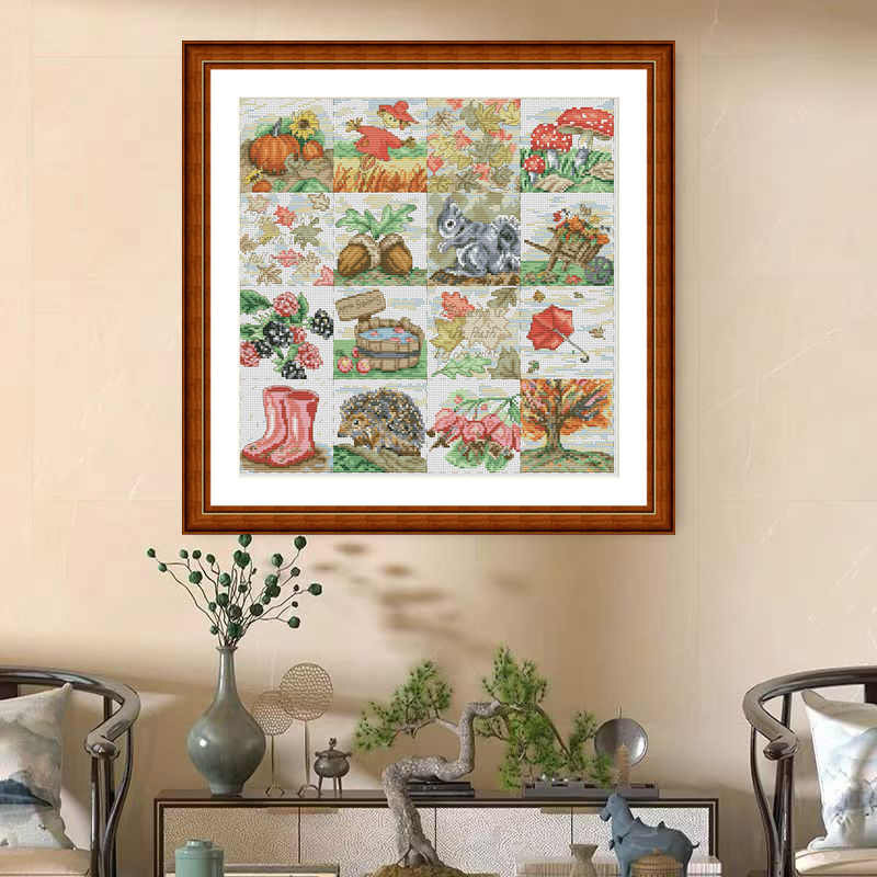 1set DIY Printed Cross Stitch Kit [CC2934- Our Fall]printed (stamped) cross-stitch Painting Fairy Cross Stitch