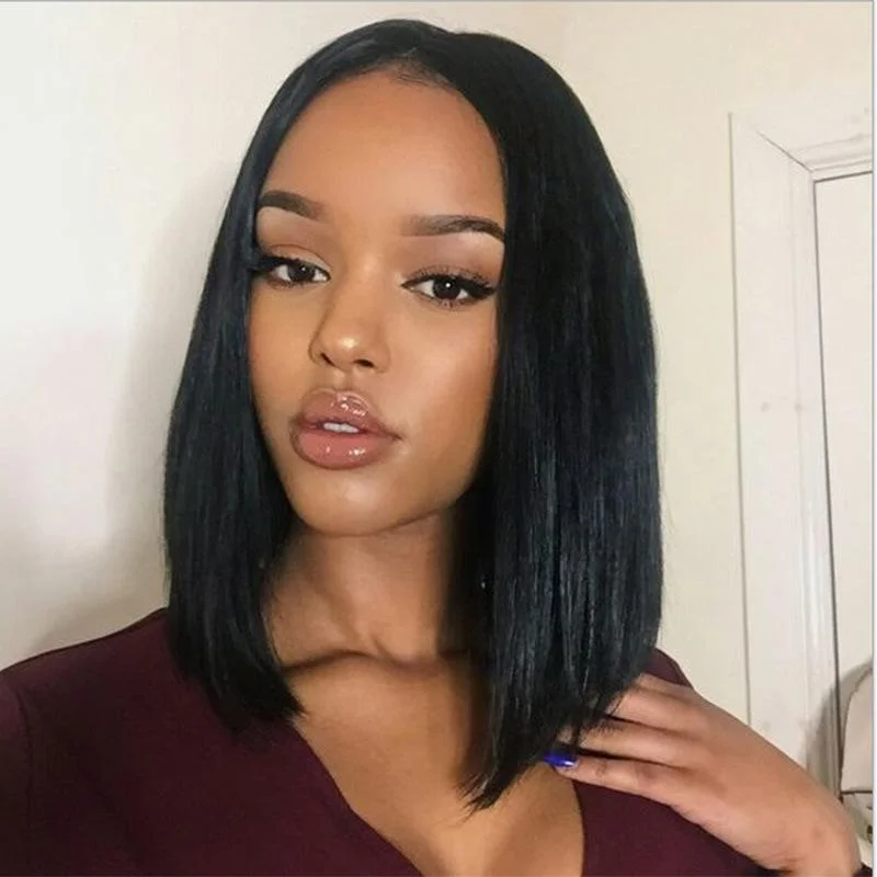 Female Long Straight Hair with Black Fashion