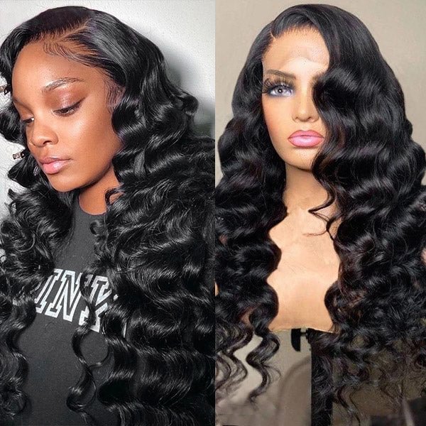 Loose Wave Human Hair Wigs Peruvian HD Lace 5x5 Deep Part Lace Closure Wig US Mall Lifes