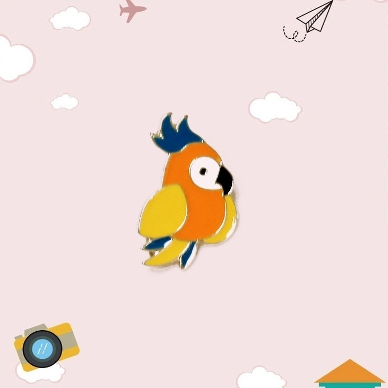 5 Pieces Cute Pin Geometric Rainbow Heart Shape Alloy Enamel Women’S Brooches