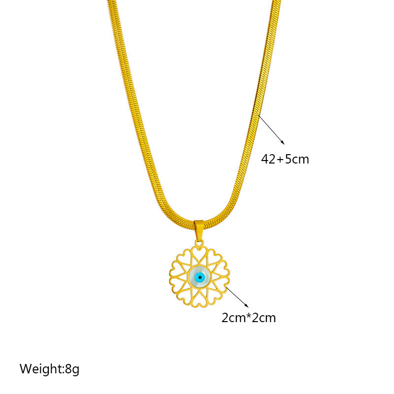 Cosmos Chain Geometric Titanium Steel Electroplating Necklaces