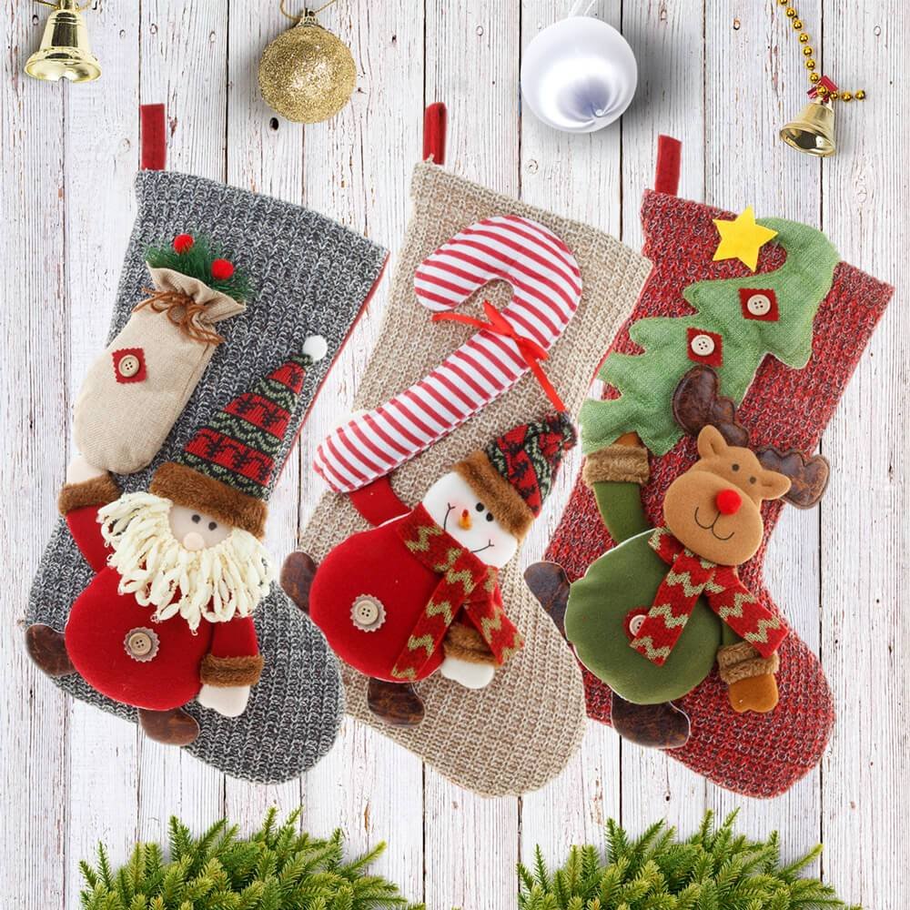Christmas Stocking Christmas Decoration Santa Claus Gift Large Candy Bags、shopify、sdecorshop