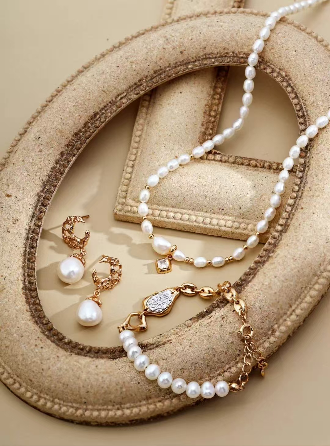 Baroque Pearl Jewelry Set