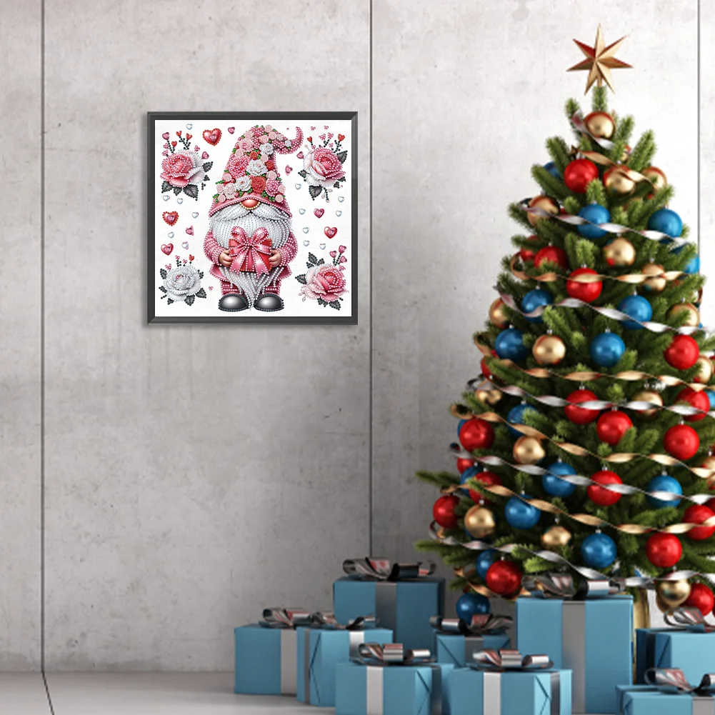 Diamond Painting - Partial Special Shaped Drill - Love Gnome(Canvas|30*30cm)