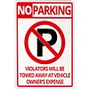 No Parking Violators Will Be Towed Away At Vehicle Owners Expense - Vintage Metal Signs(12*16Inch) - Warning