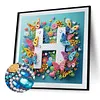 Butterfly Flower H 5D Partial Drill DIY Diamond Painting Kit 30*30cm