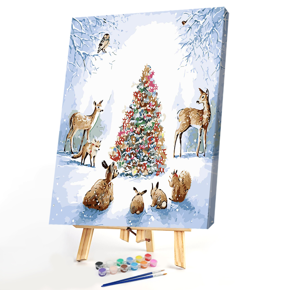 

40*50cm - Paint By Numbers - Winter Animal, 501 Original
