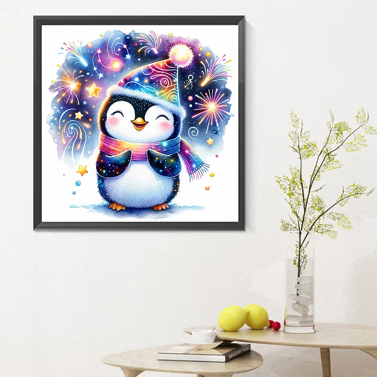  Mimik Cartoon Penguin Diamond Painting,Paint by Diamonds for  Adults, Diamond Art with Accessories & Tools,Wall Decoration  Crafts,Relaxation and Home Wall Decor 8x12 Inch