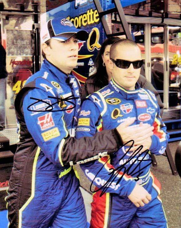 Jimmie Jones Casey Mears SIGNED AUTOGRAPHED 10 X 8