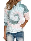 Loose Tie Dye Lace Up Hoodie Women's Sweatshirt