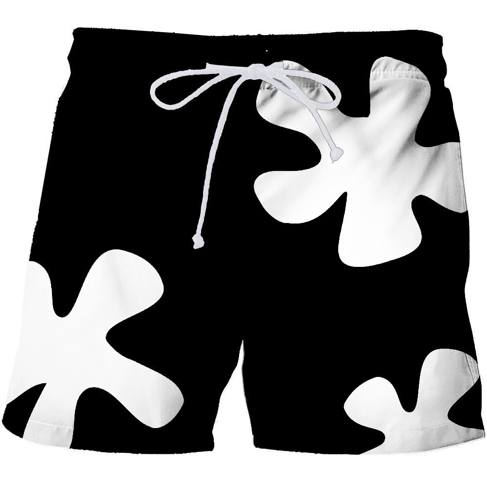 Hot Men's Quick-drying Beach Pants Five Pants Europe and The United States Swimming Pants 3D Printing Large Size Casual Shorts