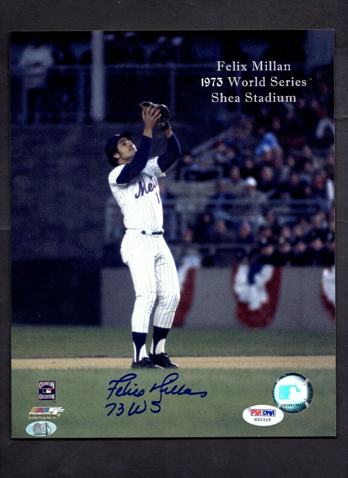 Felix Millan Signed 8x10 1973 World Series Photo Poster painting PSA/DNA New York Mets  SHI