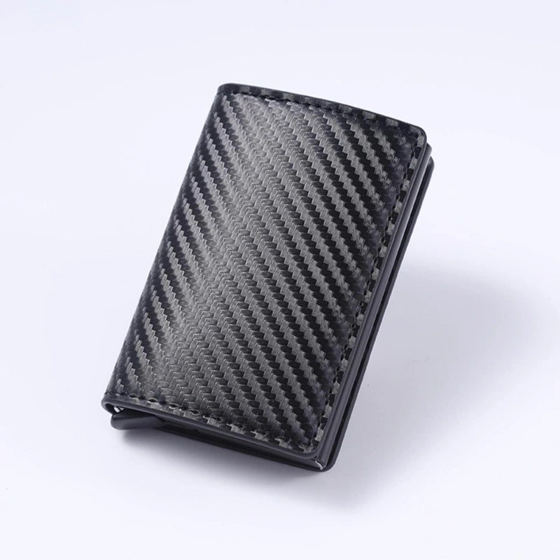 Full Inspection Anti-theft Brush Men's Wallet RFID Multi-card Wallet Ultra-thin Carbon Fiber Card Holder