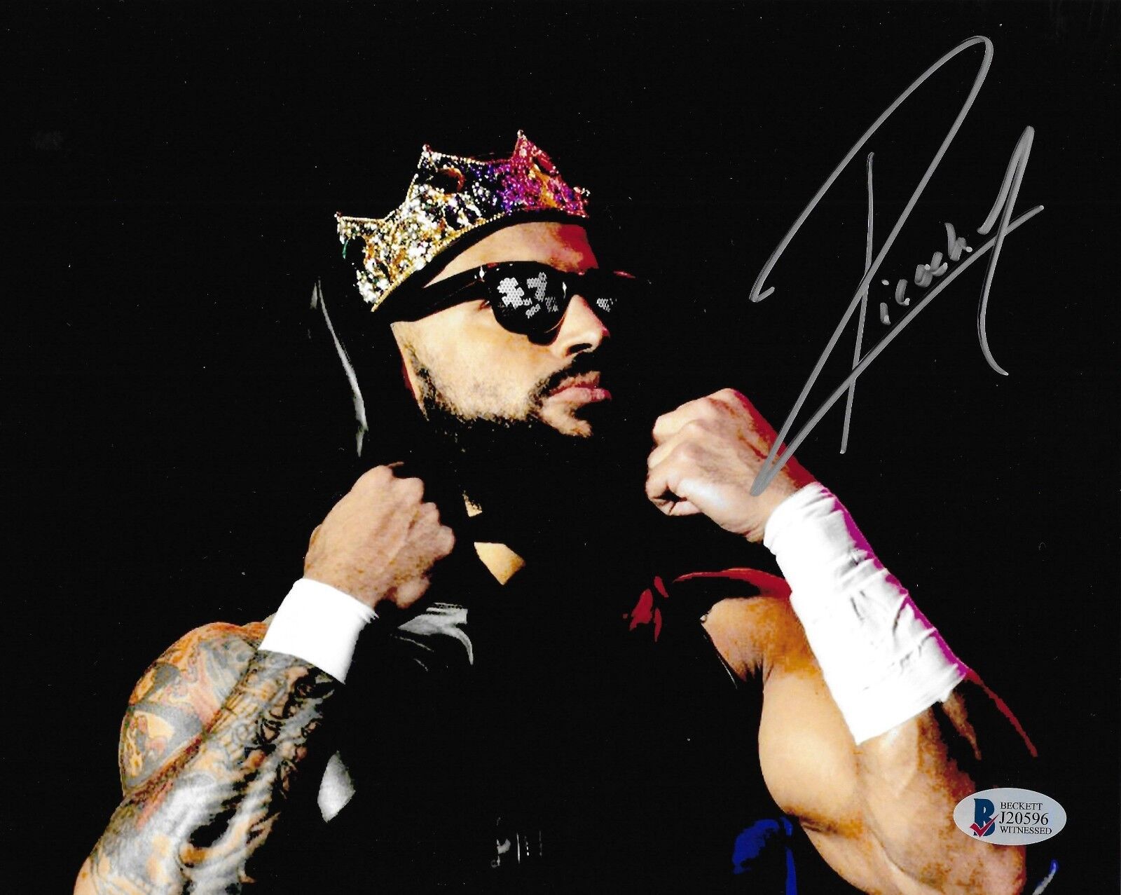 Ricochet Signed 8x10 Photo Poster painting BAS COA New Japan Pro Wrestling WWE Picture Autograph