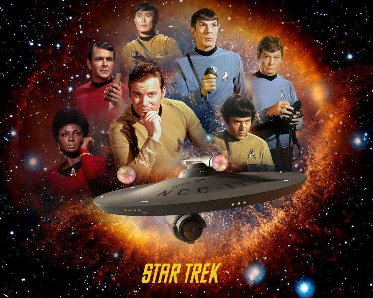 STAR TREK Cast William Shatner - Leonard Nimoy 8 x 10 Photo Poster painting Poster Man Cave