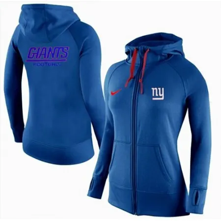 Women's  New York Giants Full-Zip Performance Hoodie Blue