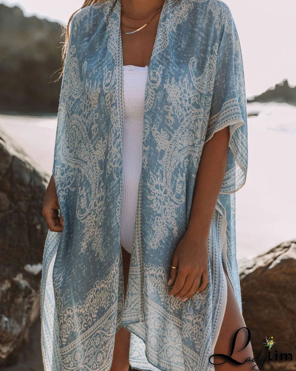 Fashion Floral Printed Sexy Beach Cover Up