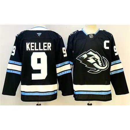 Youth Utah Mammoth #9 Clayton Keller Navy 2025 With C Patch Stitched Jersey