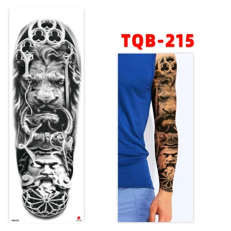 Temporary Tatoo Tattoo for Woman Tattoo Stickers Arm Tattoo Big Sleeve Men and Women Personality Tiger Leopard stickers