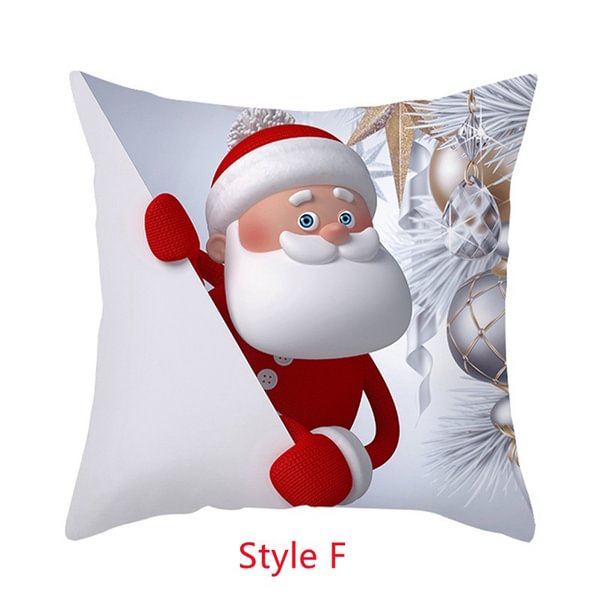 Christmas Snowman Throw Pillow Covers Santa Claus Cushion Cover Case Decorations For Sofa Indoor Xmas Home Decor (18 X 18 Inch) - Shop Trendy Women's Fashion | TeeYours
