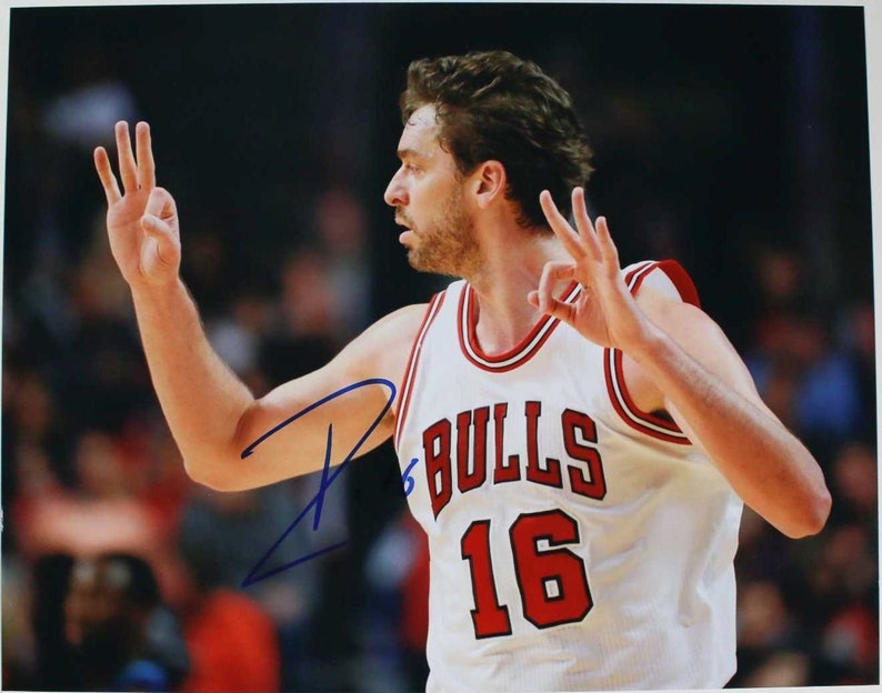 Pau Gasol Signed Autographed Glossy 11x14 Photo Poster painting - Chicago Bulls