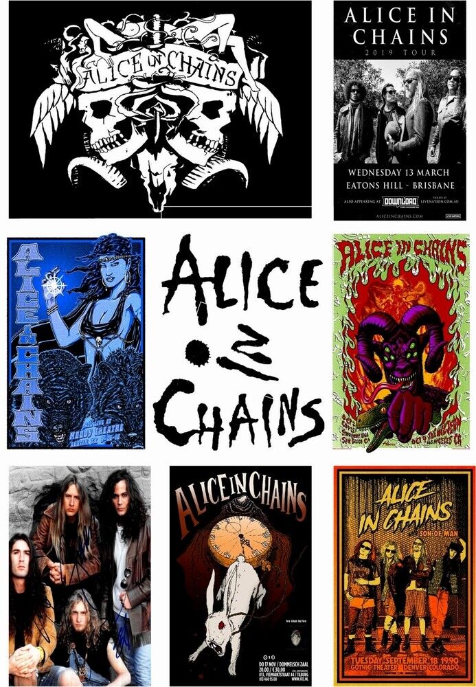 ALICE IN CHAINS TOUR POSTERS - HIGH QUALITY Photo Poster painting POSTER INSERTS FOR FRAMING