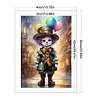 >SALE<Full Embroidery Eco-cotton Thread 11CT Printed Clown Cross Stitch Artwork40x60cm