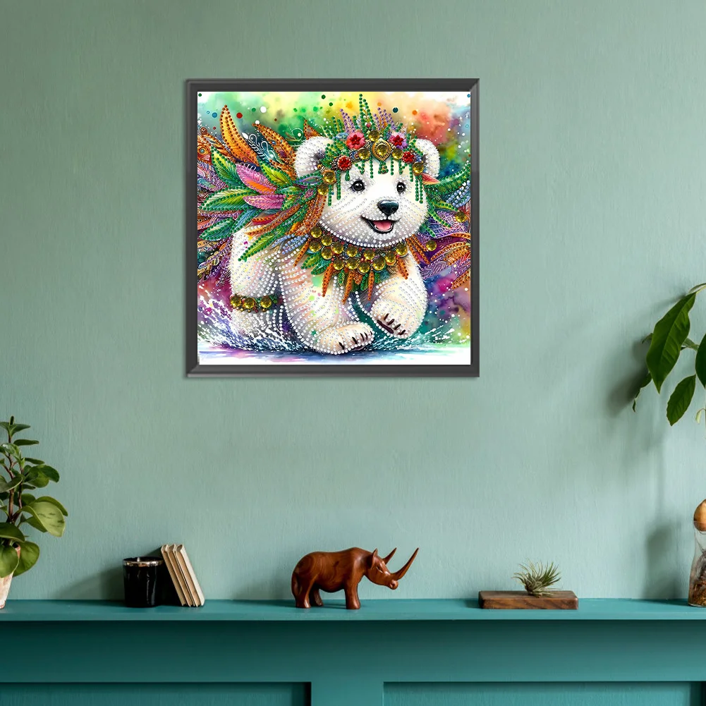 Diamond Painting - Partial Special Shaped Drill - Bear (Canvas|30*30cm)