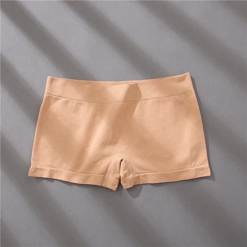 FINETOO Letter Printed Plus Size Panty High Waist Underwear Lingerie Boxer Underwear Under Skirt Ladies Safety Short Pants