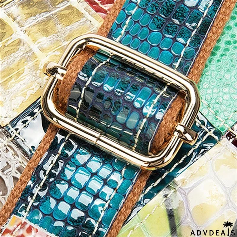 Fashionable Design Colorful Patchwork Large Capacity Handbag Shoulder Bag