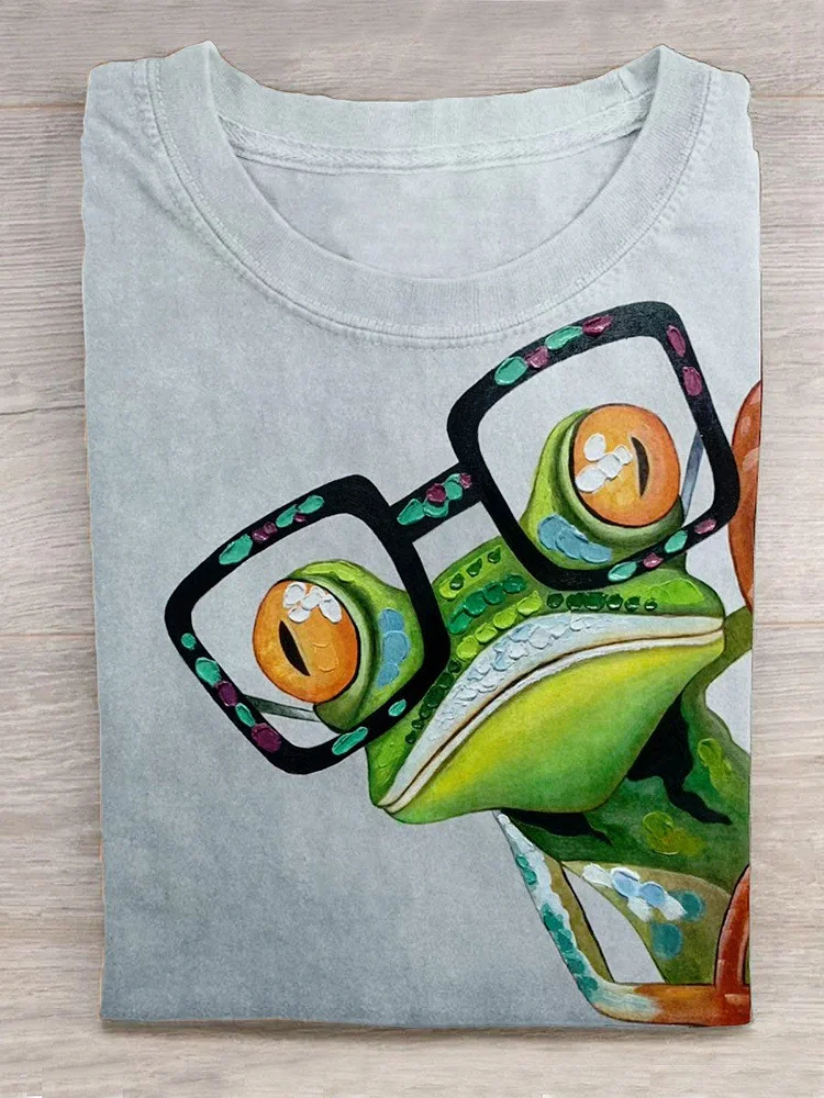 Funny Frog Art Design T-shirt socialshop