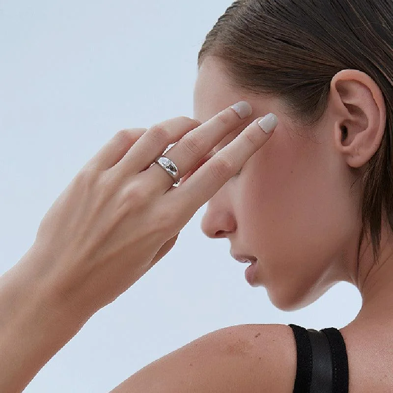 Smooth Zircon Open Ring
