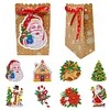 8Pcs Diamond Painting Christmas Gift Bags for Cookies Candy Gifts and Snacks