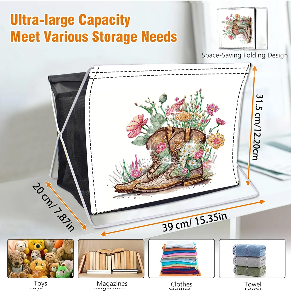 DIY Flower Boots Special Shape Diamond Painting Storage Rack for Adults Kids