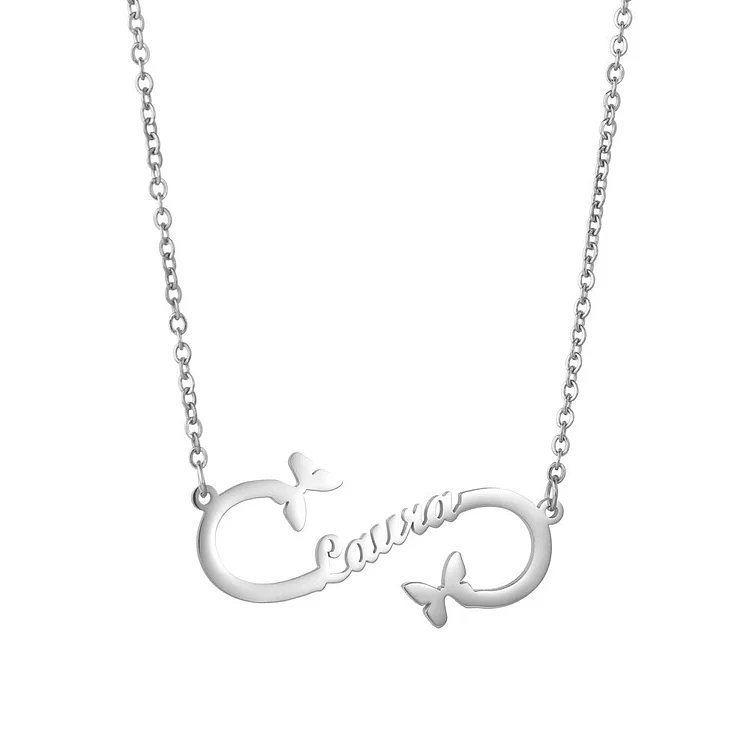 Custom Unlimited Symbol Name Butterfly Necklace