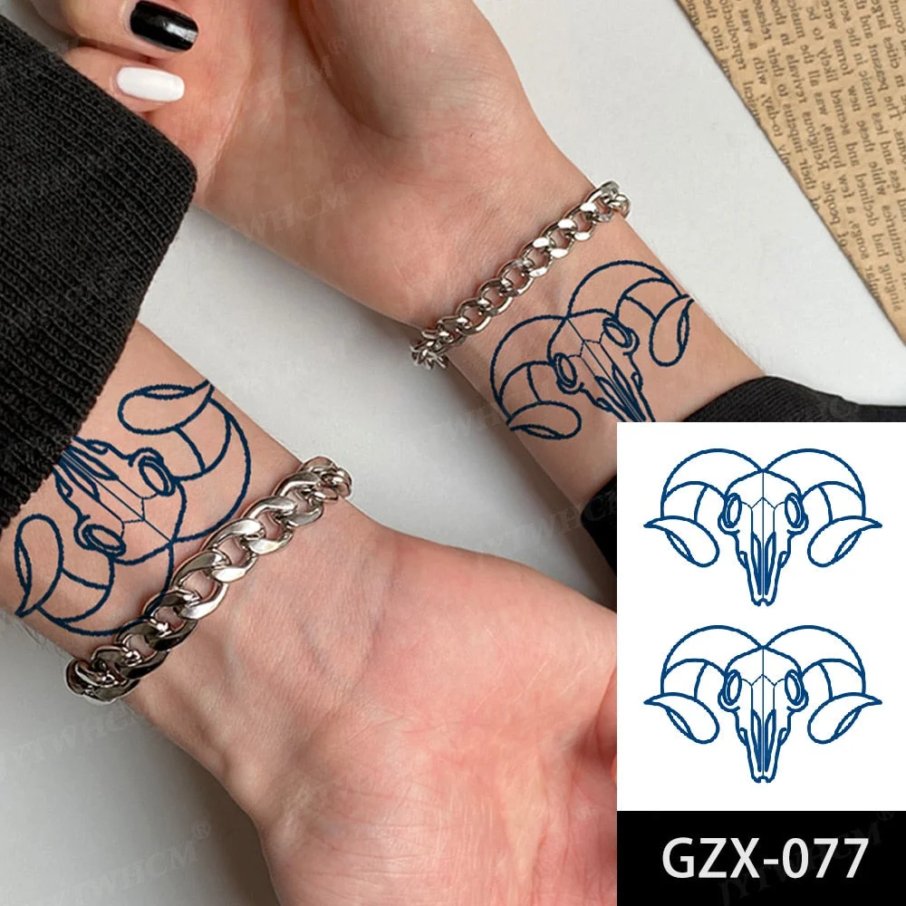 Juice 2 Weeks Lasting Tattoo Sticker Moon Forest Small Arrow Rose Waterproof Transfer Fake Tatoo Female Transfer Tatto Men Women