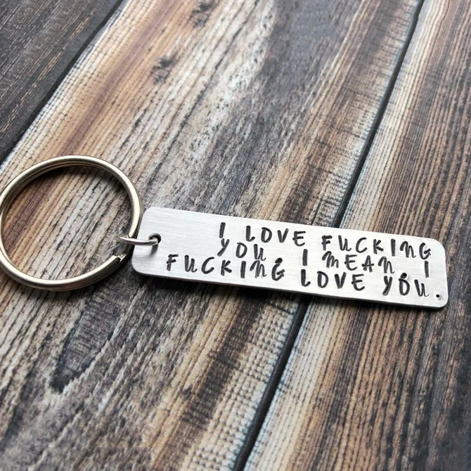I Love You Funny Keychain Valentine's Day Couple Gift