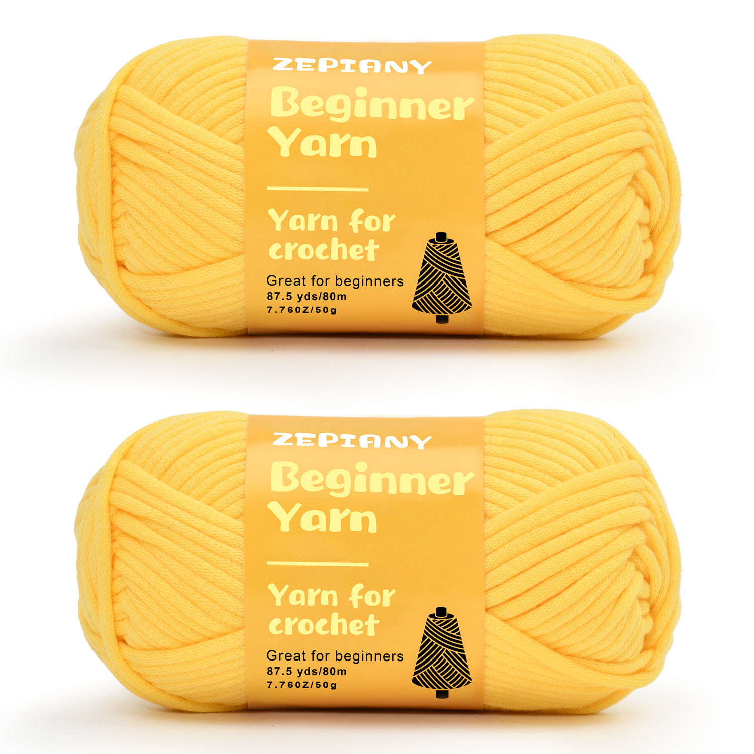 Beginner Yarn for Crocheting 2x1.76oz Yarn for Crocheting and Knitting with  Easy-to-See Stitches, Chunky Yarn Cotton-Nylon Blend Yarn for Beginners  Crochet Kit-Orange : : Home