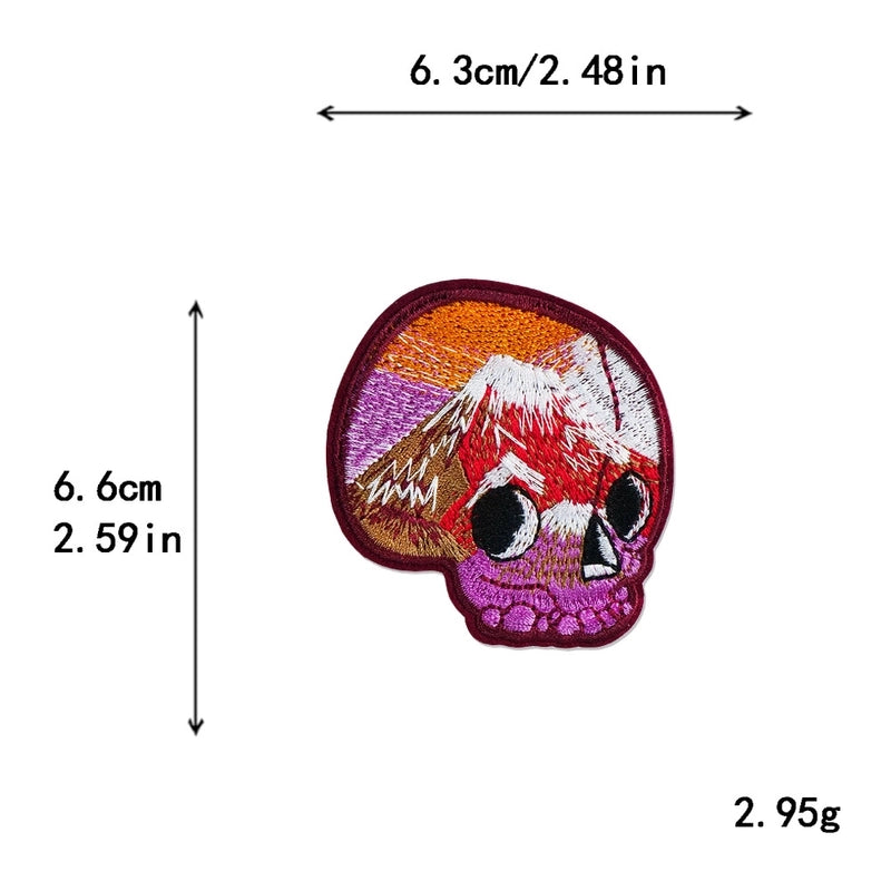 5 Pieces Factory In Stock Halloween Skull Finger Middle Finger Playing Card Clothing Accessories Embroidery Cloth Patch Patch