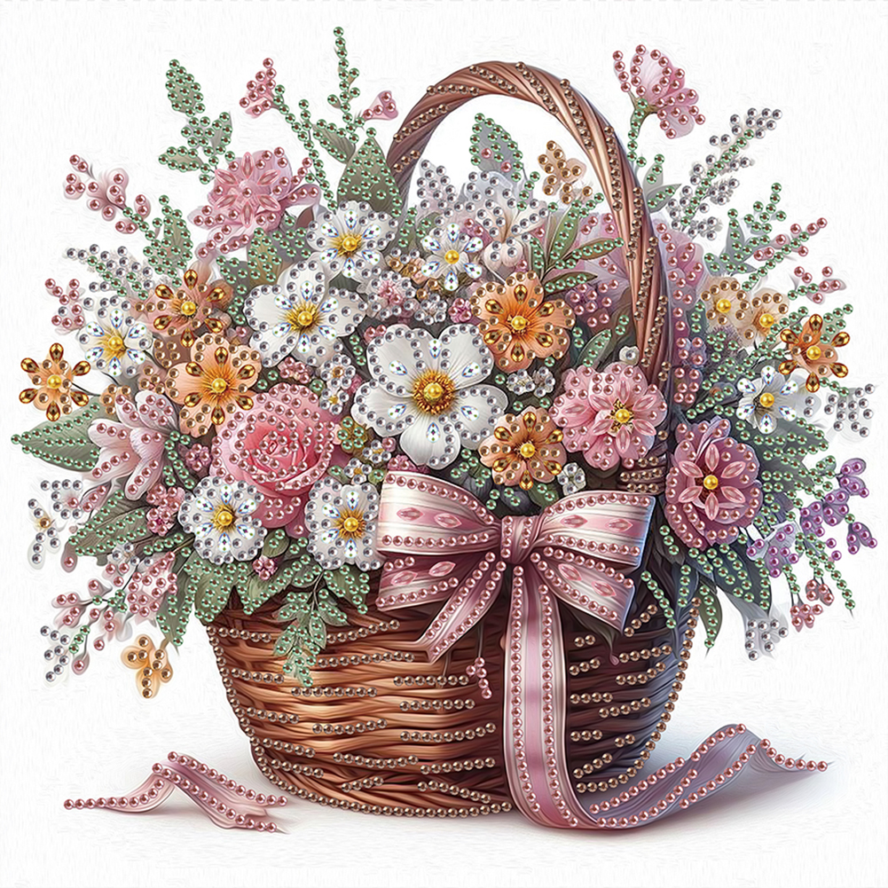 Bouquet Of Flowers 30*30cm(canvas) special shaped drill diamond painting