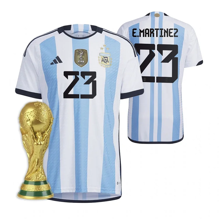 Maillot Argentine Emiliano Martinez 23 Domicile Coupe du monde 2022 Champion