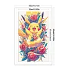 Rose Pikachu-11CT Stamped Cross Stitch 40*65cm/15.75*25.59in(Big Size)