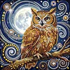 Diamond Painting-DIY Crystal Rhinestone Owl