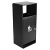[US Local Warehouse] Commercial Outdoor Trash Can Decorative Trash Container with Lid for Park Garden
